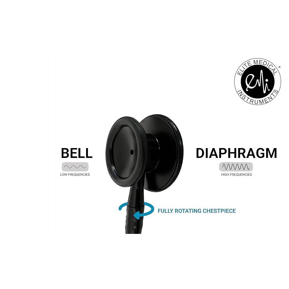 EMI Pro Series Lightweight Dual Head Stethoscope – 4oz Anodized Aluminum – for Nurses, Doctors, EMTs, Medical Professionals - ESC-103