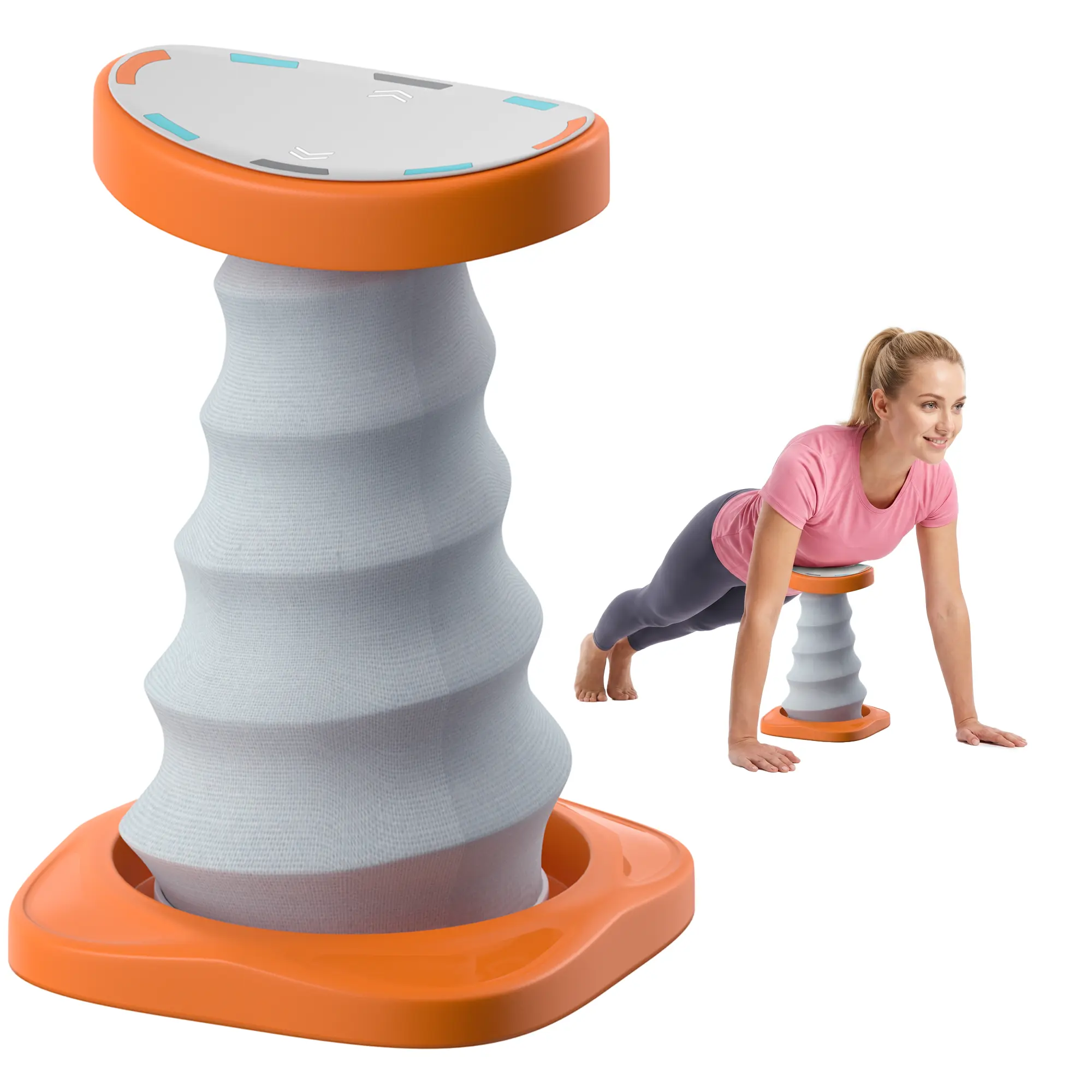 Push Up Trainer for Beginners – Push Up Assist Device with Waist & Core Support, Reduces Body Weight Load, At Home Gym Equipment for Chest & Upper Body Strength Training