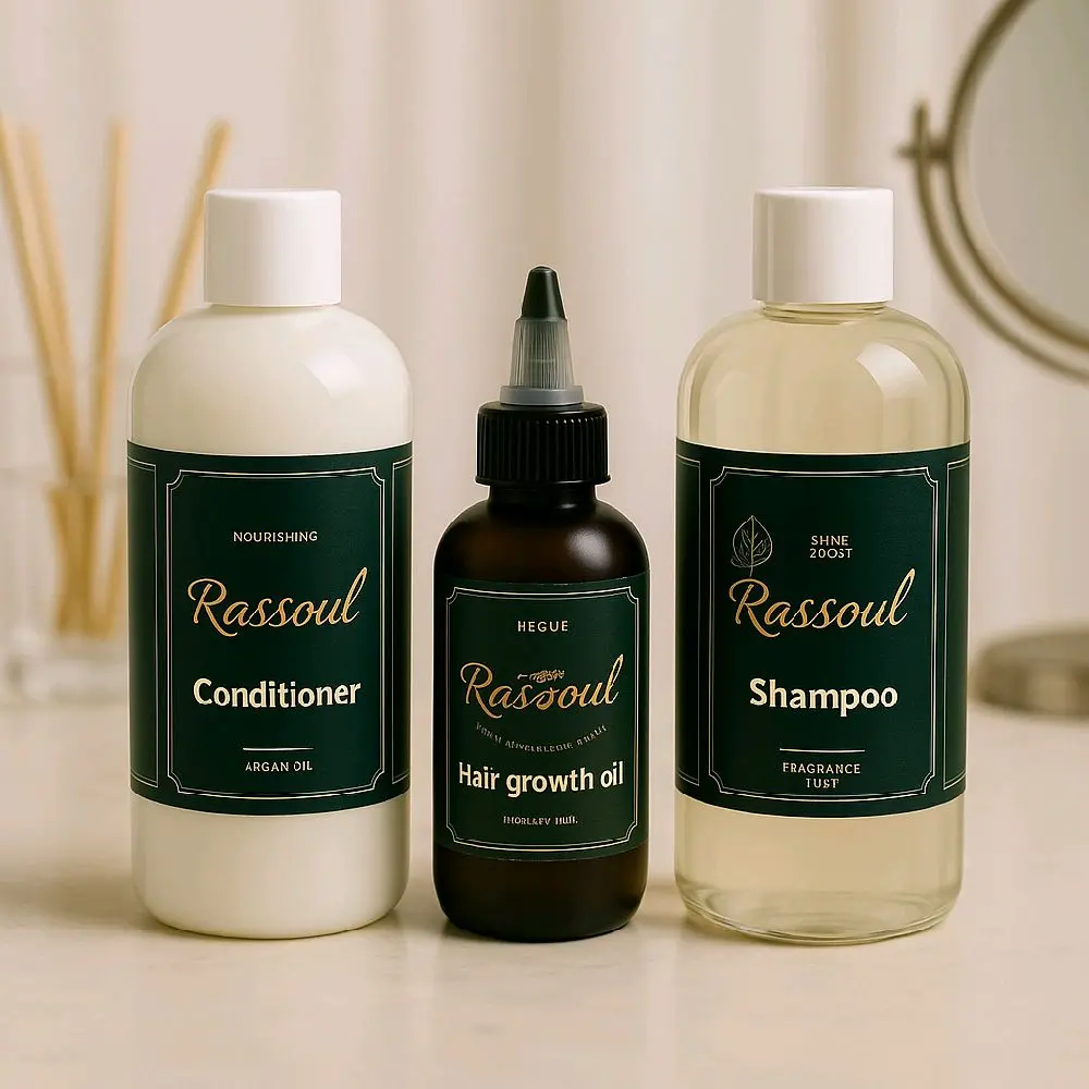 RASSOUL Goat Milk Haircare Trio - Nourishing Shampoo, Conditioner & Oil Set with Tea Tree & Peppermint to Repair Dry, Damaged Hair, Natural Shampoo, Organic, Dry Locs, Great For Multi Cultural Hair, Hair Growth, Repair & Volumizing Kit