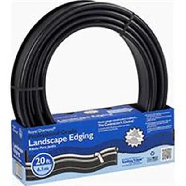 VALLEY VIEW INDUSTRIES PRO-20B Royal Diamond Steel Landscape Edging, Black Professional Grade, 8 in. / 20 ft., V-Lip, UV Inhibitors, Prevents Ground Heave
