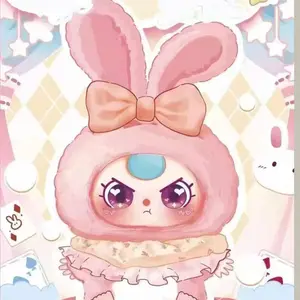 Cute Rabbit Series Plush Blind Box Toy Figure Keychain Gift, Adorable Stuffed Animal Collectible, Perfect Present for Kids and Adults, Sealed Hobby Box