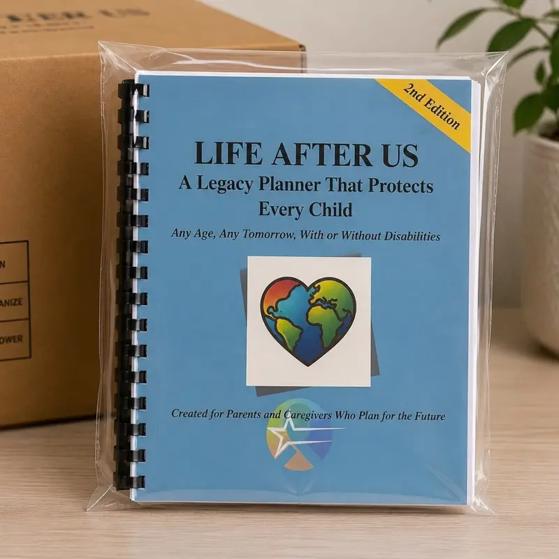 Disability Emergency & Caregiver Planner | Life After Us Legacy Planner | Medical, Routines & Emergency Information Life After Us: A Planner That Protects Every Child’s Future With or Without disabilities