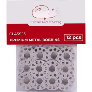 2025 Upgraded Class 15 Metal Bobbins Compatible for Brother, Singer, Kenmore, Janome, Babylock Sewing Machines - Sewing Machine Accessories - 12 Pack Bobbin