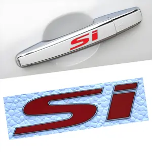 4PSC/SET  Car Stickers SI Badge Decoration Accessories, Suitable for Honda Civic, Car Stickers, Modern Car Logo, Durable, Exclusive for Performance Enthusiasts