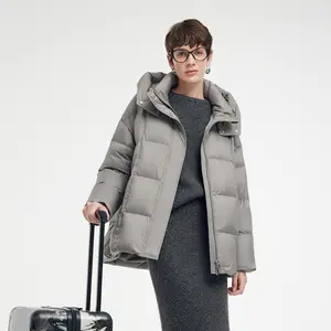 Loose Fit Hooded Goose Down Jacket