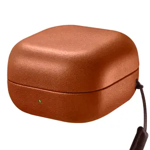 ICARER Premium Leather Case for Samsung Buds4 Pro Shockproof Drop Proof Anti-Lost Slim Fit Full Protection Anti-Scratch Anti-Fingerprint