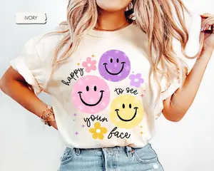 Comfort Colors Teacher Shirt, Happy To See Your Face Shirt, Teacher Appreciation Gift, Back to School Gift, Teacher Shirt, New Teacher Gifts - ArmandoVarelaa