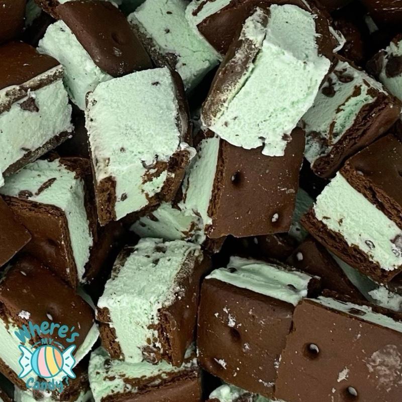 Freeze Dried MINT CHOCOLATE CHIP Ice Cream Sandwich Bites - TikTok Viral - Crunchy Ice Cream - Astronaut Candy