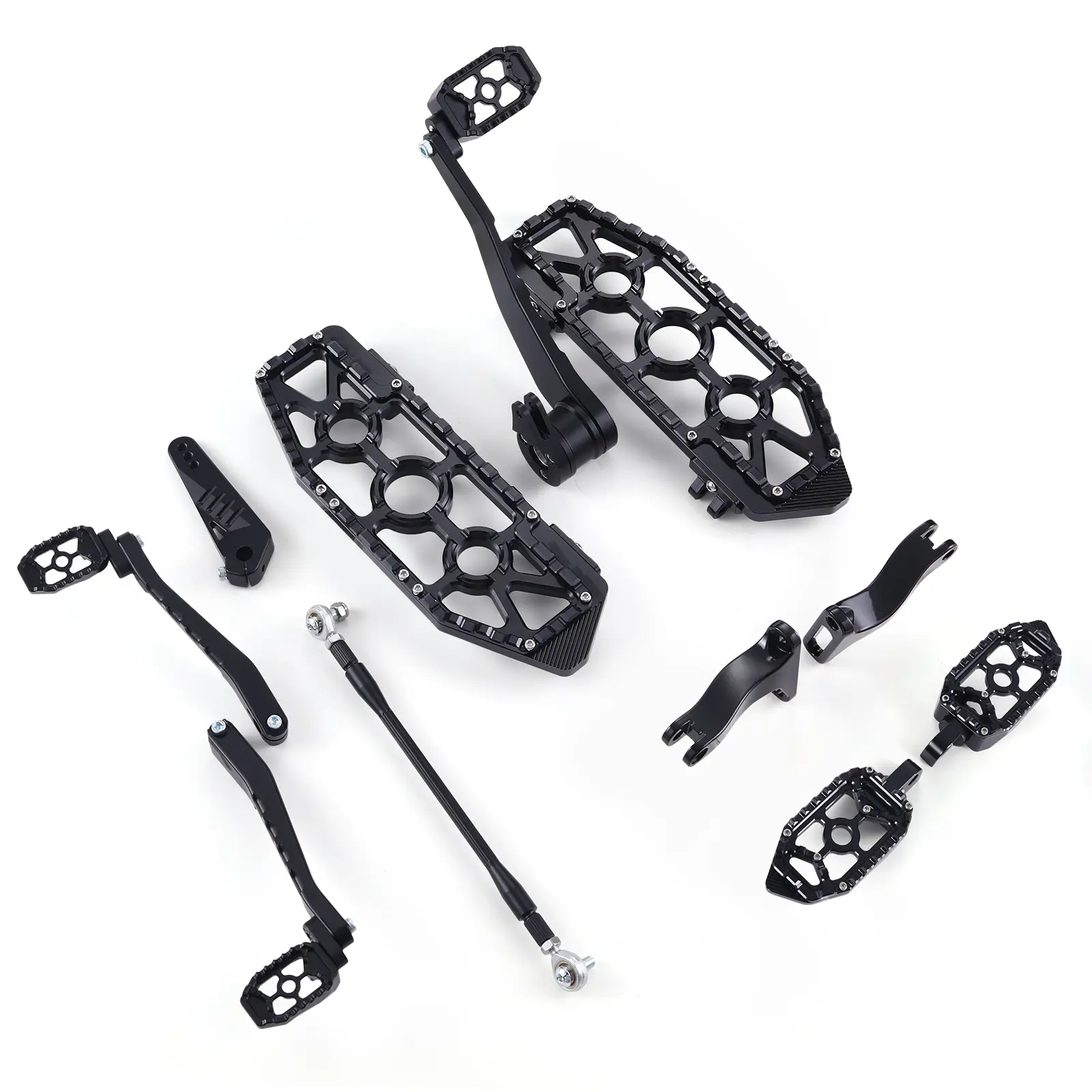 MX Floorboards Foot Boards For Harley Road King Touring Street Glide 2014 UP Road Glide FLTRXS ABS Material Anti-Slip Design Complete Kit