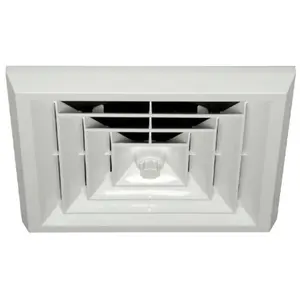 212 MAIN White Square Indoor Use Ceiling Diffuser - 6 in. Boot, Rotary Damper, Home Accessory