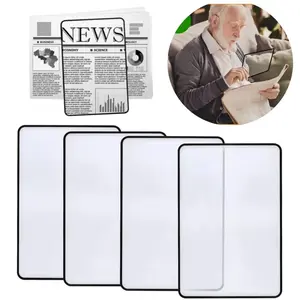 3x Full Page Magnifying Glass Reading Aid, Large Lens Page Magnifier, Ideal for Elderly Vision Assistance, Portable & Durable Design, Durable Plastic Frame, Office Desk Accessories
