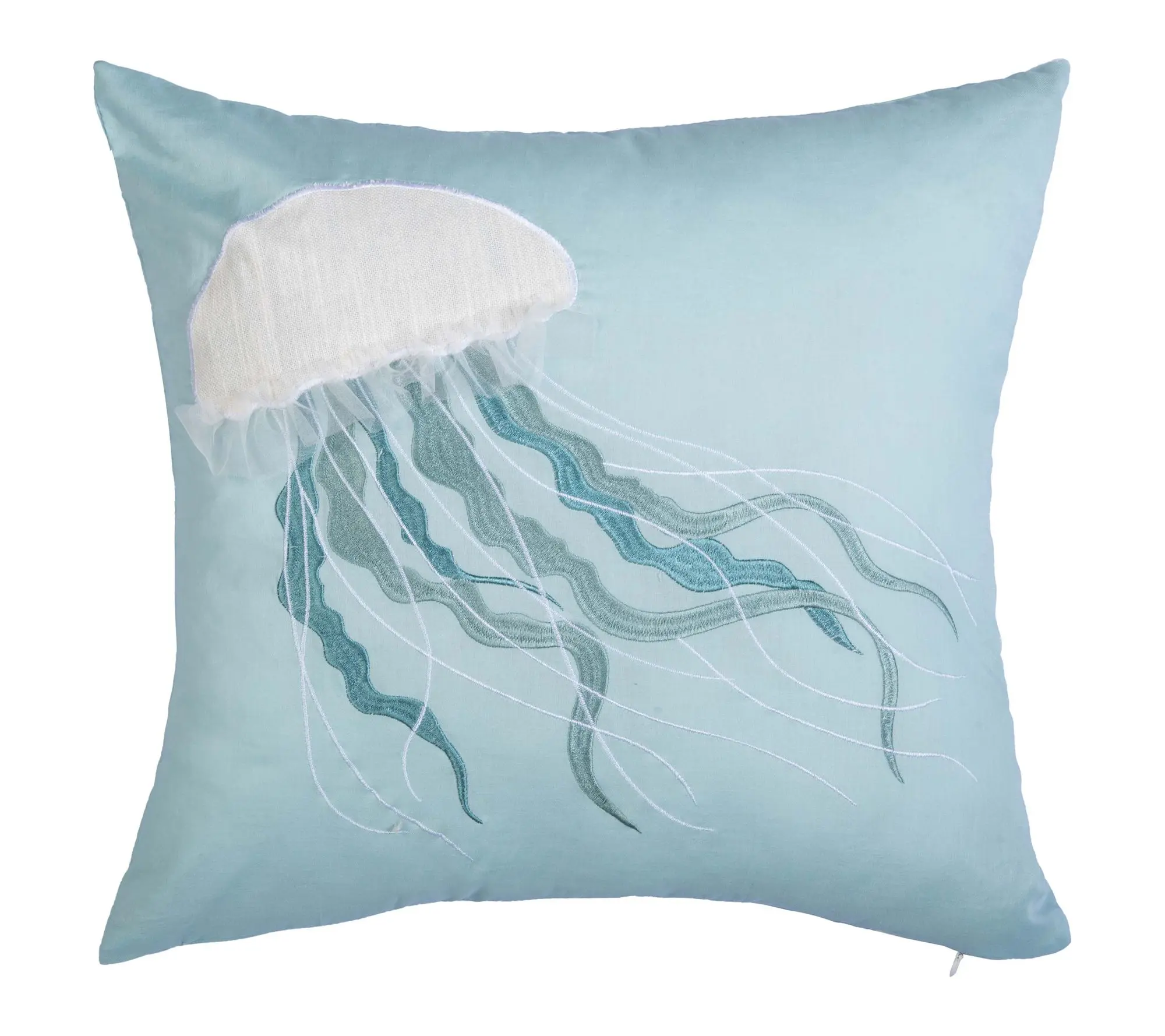 Sea Glass Jellyfish Throw Pillow by Valerie