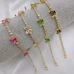 Ali tres mariposas bracelet gold plated