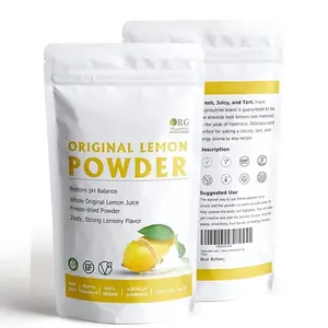 Lemon Powder,Whole Lemon Juice Freeze Dried Powder Strong Lemony Flavor 8 Oz