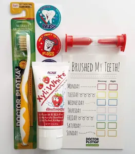 Kid pack - Silver infused & Flossing Bristles Toothbrush ! Kills 99% of Oral toothbrush Germs and get that "Dentist-Clean" feeling ! The BEST. BRUSH. EVER. by Dr. Plotka