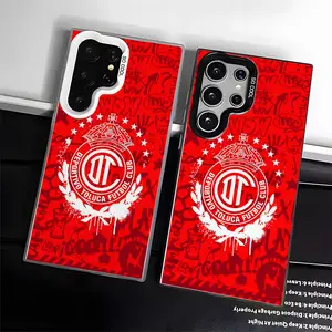 Toluca Football Club Mexico Red Devils Casing For SAMSUNG GALAXY S22 S23 S24 S25 FE PLUS ULTRA Hard TPU PET PC Black Silver Hard  Anti-Drop Protective camera protection Tough Phone Cases Shell Shockproof showcases individuality Luxury durable L1741