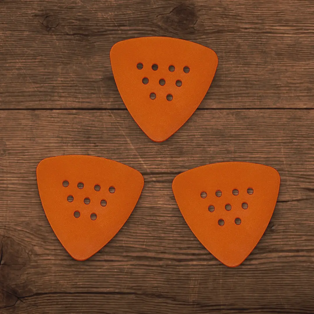 FlexGrip® Picks - Original Triangle - Matte Orange - Pack of 3