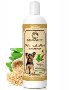 Oatmeal Shampoo for Dogs + Aloe Vera & Vit E. Puppy shampoo deshedding - 16 Oz