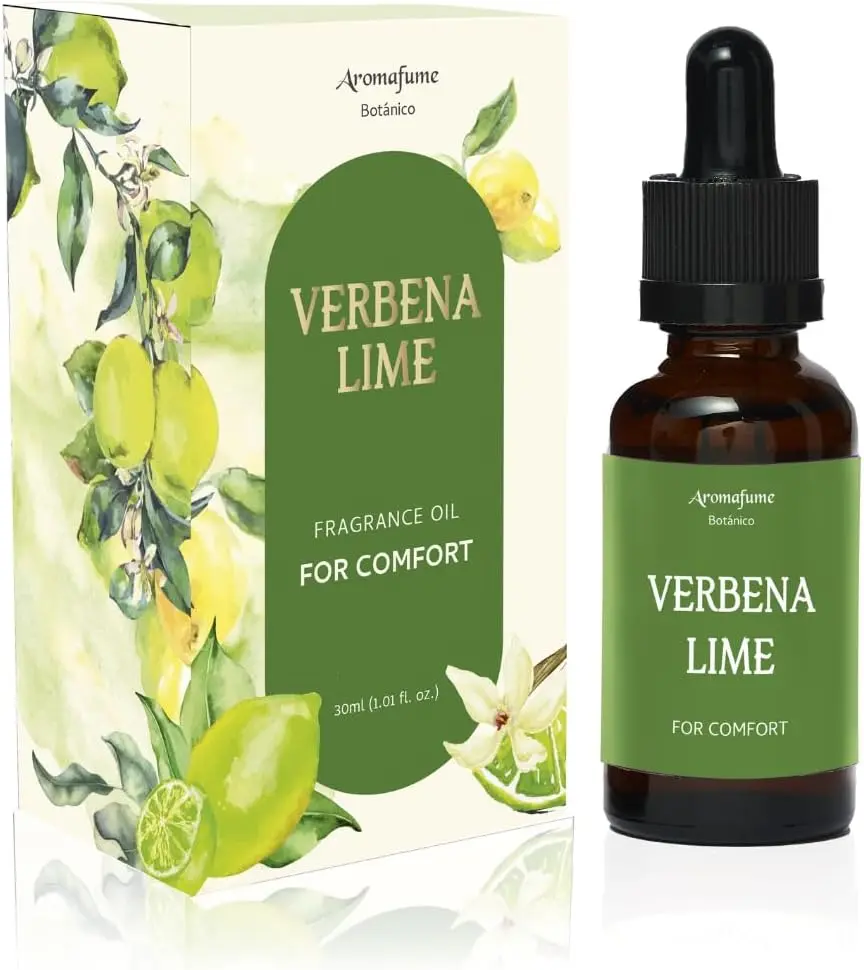 Verbena Lime Essential Oil Diffuser Blend by Aromafume | 1 x 30ml / 1 fl oz | Sweet & Citrusy Scent for Inner Peace & Positivity | Uplifting Aromatherapy Oil | Vegan & Cruelty-Free
