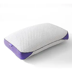 Adjustable Shredded Memory Foam Pillow Queen Size, Cooling Bed Pillow for Sleeping with Removable Cover, Medium Pillow for Side Stomach & Back Sleepers, 1 Pack 20"x28"