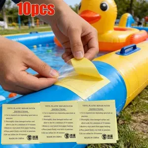 10-Piece Waterproof Repair Patches, Inflatable Gear Fix Kit, Tent & Swim Ring Repairs, Portable Reflective Outdoor Patches