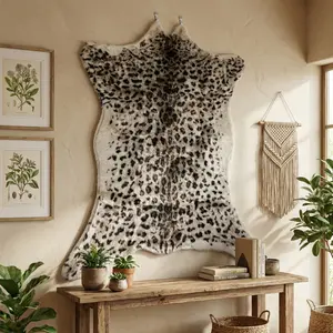 American Vintage Snow Leopard Tapestry, Luxurious Animal Print Wall Decor, Living Room Bedroom Unique Wall Art, Wild Charm