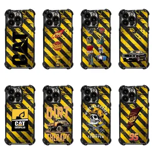 Construction Worker Racing Skull Shockproof Protective Slim Reinforced Corner Phone Case For iPhone 17/16/15/14/13/12 Pro Max Plus #YJYGSJDGY1