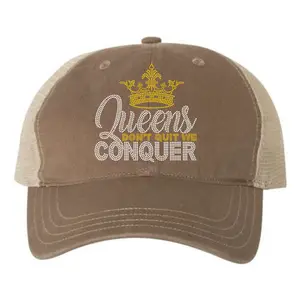 Queens Don't Quit We Conquer Rhinestone Hat Patch (3 Patches)
