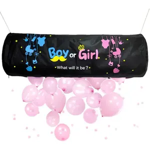 Gender Reveal Balloon Drop Bag Boy or Girl What will it be?  Gender Reveal  And Blue Balloons Party Decorations Kit Supplies Favors