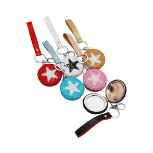 Star Bling Compact Travel Size Makeup Mirror Key Ring