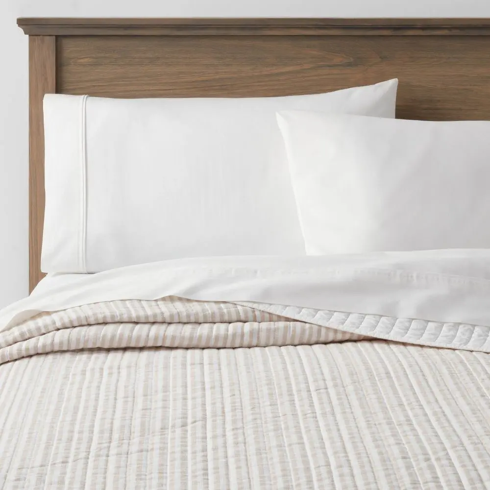 Reversible Cotton Stripe Quilt - Threshold