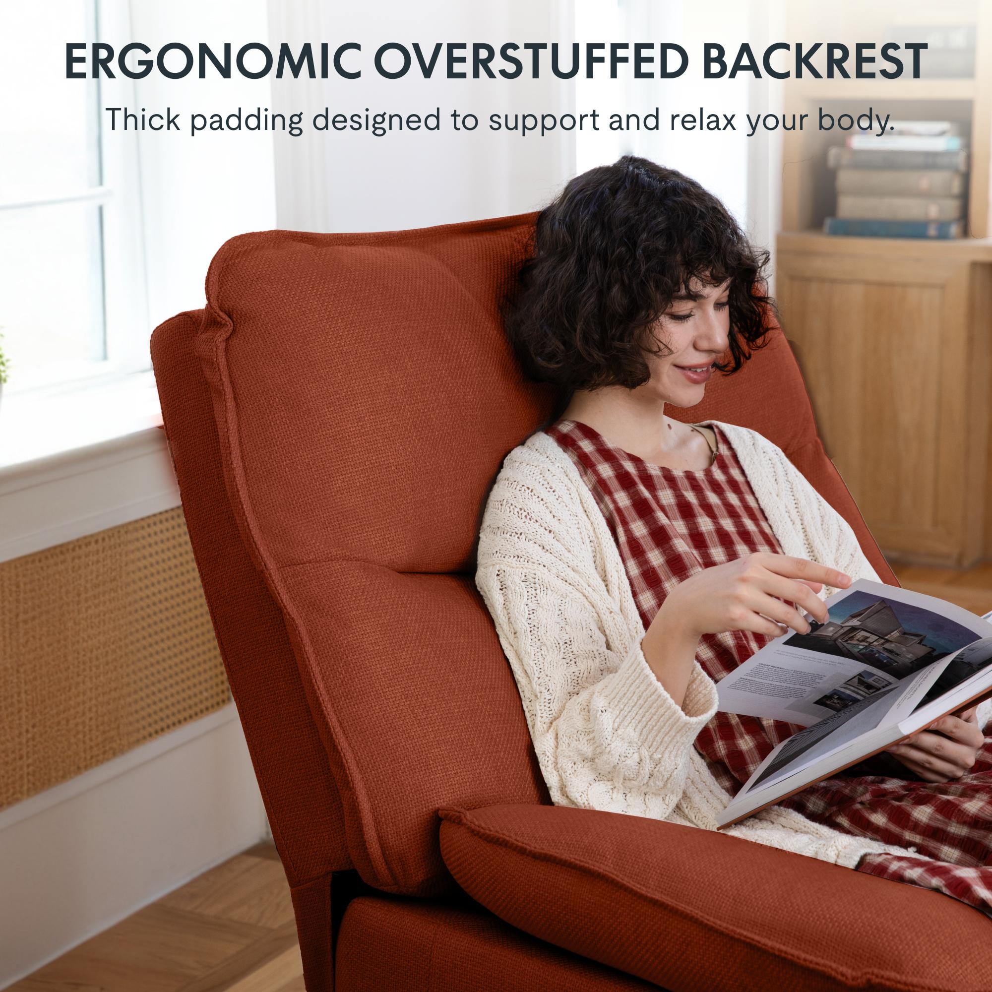 【Valentine Day Sale】FLEXISPOT Swivel Rocker Recliner Chair, Oversized Armless Lounge Sofa for Cross-Legged Sitting, Faux Leather Nursery Glider with Hidden Storage, 270° Swivel & Heavy Duty Support for Living Room Office, Pet Friendly & Easy Clean 【Valentine Day Sale】FLEXISPOT Swivel Rocker Recliner Chair, Oversized Armless Lounge Sofa for Cross-Legged Sitting, Faux Leather Nursery Glider with Hidden Storage, 270° Swivel & Heavy Duty Support for Living Room Office, Pet Friendly & Easy Clean