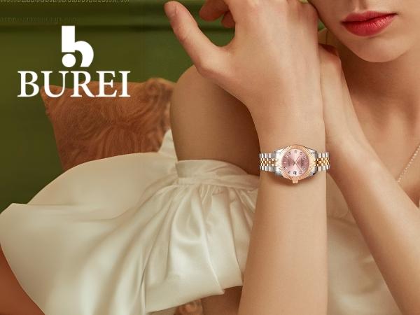 BUREI Women's Business Watch with Day Date, Analog Quartz Movement, Silver Stainless Steel Bracelet, Fashion Ladies Watch, Small Face, Diamond, Waterproof BUREI Women's Business Watch with Day Date, Analog Quartz Movement, Silver Stainless Steel Bracelet, Fashion Ladies Watch, Small Face, Diamond, Waterproof