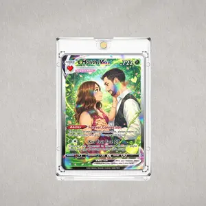 Custom Card Personalized Couple Anniversary Gift - 6 Months VMAX Gigantamax Style - Premium Glossy Trading Card Stock - Unique Romantic Surprise for Boyfriend Girlfriend & Gamers