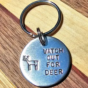 Personalized Watch Out For Deer Keychain - Perfect Gift for Hunting Enthusiasts