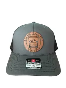 Blame it on the Whiskey Leather Patch Hat