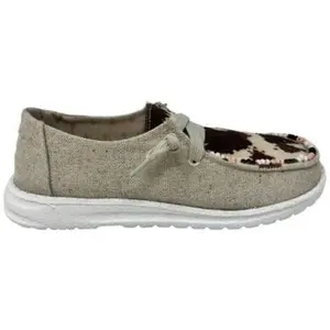 SALE!! Women's Gypsy Jazz 'Clarissa' Cowprint Vamp Shoe w/ Beading