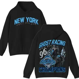 Vintage Ghost 96 Hoodie,  Ghost Racing Hoodies, Blue Rider Graphic, Motorcycle Hoodies, Gift For Women Mens, Mens Womenswear Top