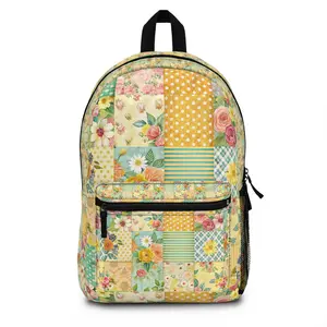 Vintage Floral Patchwork Backpack | Cottagecore Floral Design