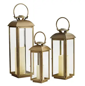 Camden Lantern Size 27" - Timeless Design for Accent Lighting Indoors or Outdoors with Clear Glass and Copper Frame