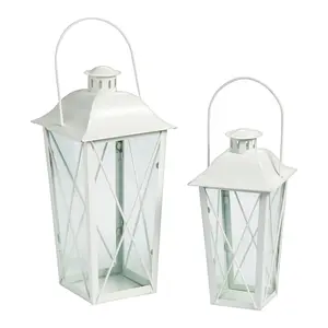 White Lantern Set - 2 Pc.