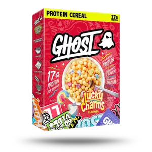 GHOST Protein Cereal, Marshmallows or Peanut Butter Flavor - Contains Lucky Charms Marshmallows or Crunchy Peanut Butter Cereal Puffs - 17G–18G Protein, Good Source of Calcium - Breakfast Cereal & Snack