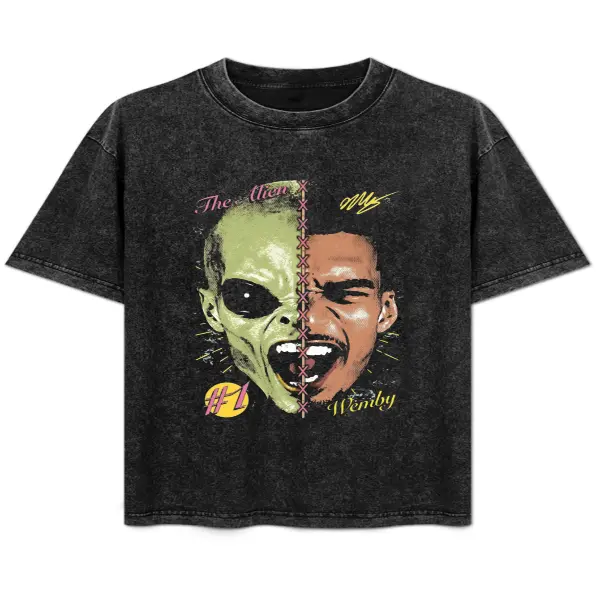 [ ✨ 100% Cotton] Victor Wembanyama - Wemby 1 Premium Washed shirt, Vintage Spurs Phenom Graphic Tee, Basketball Fans Hoops Streetwear Shirt, Victor Fan Merch, Unisex Oversized Sports Gift Tee