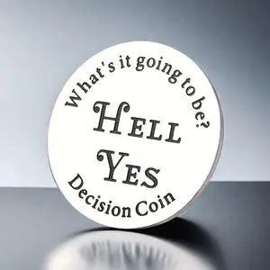 1pc Double-Sided Laser Engraved "YES/NO" Decision Maker Metal Keychain | Aesthetic Accessories for Bag, Keys & Purse, Daily Decision Helper, Funny Best Friend Gift Idea for Women Girls, Cute Gift for Her