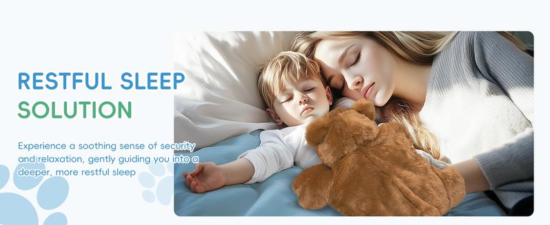 OUTREE Weighted Lap Pad 22.83 * 19.69 in,Weighted Stuffed Animals for Sensory Needs，4.5LBS Bear-Shaped Weighted Blanket Kids，Sensory Toys