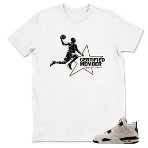 AJ 4 Flight Club - Certified Member Sneaker Matching Tee, Shirt To Match sneaker