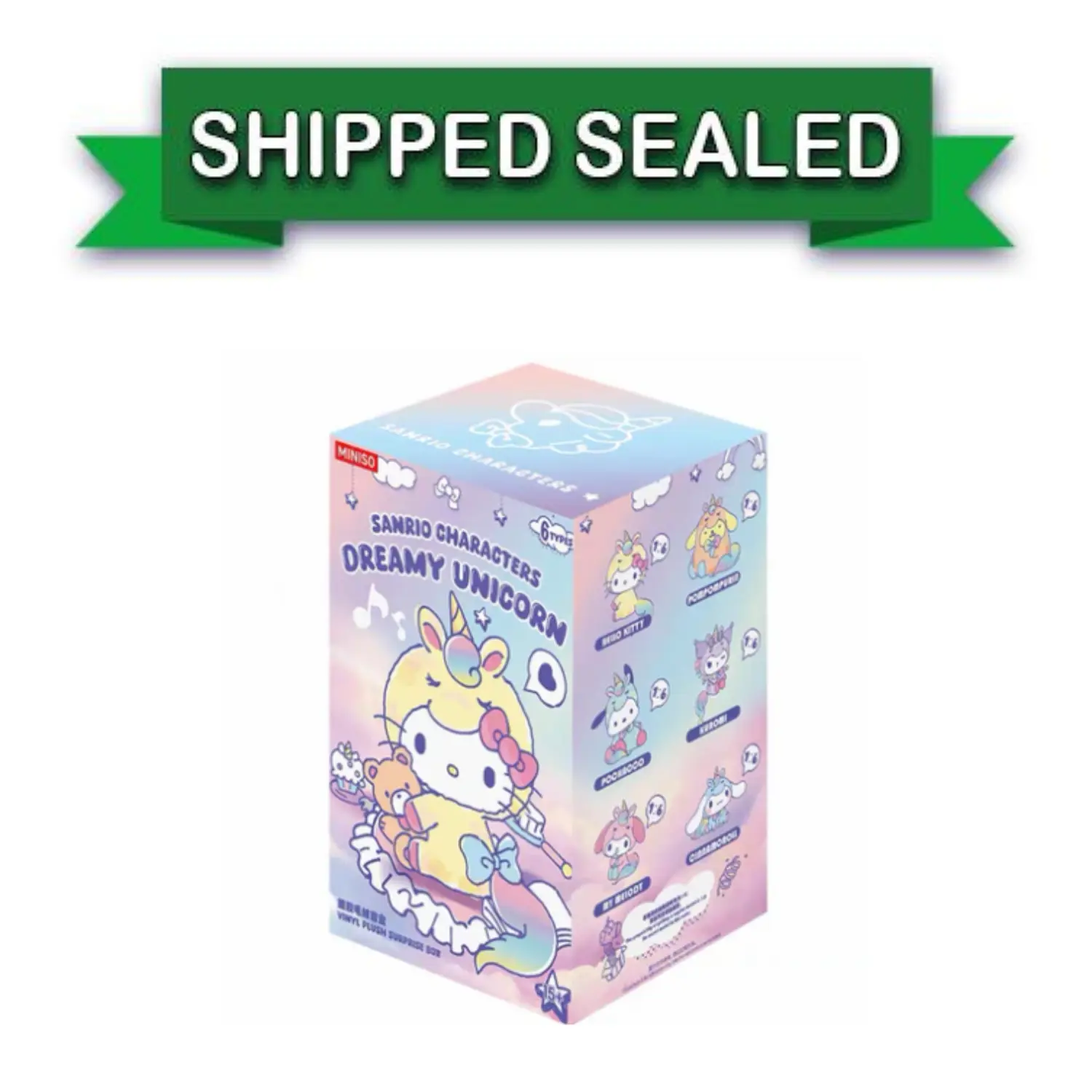 Miniso Sanrio Dreamy Unicorn Series Vinyl Plush Keychain Pendant