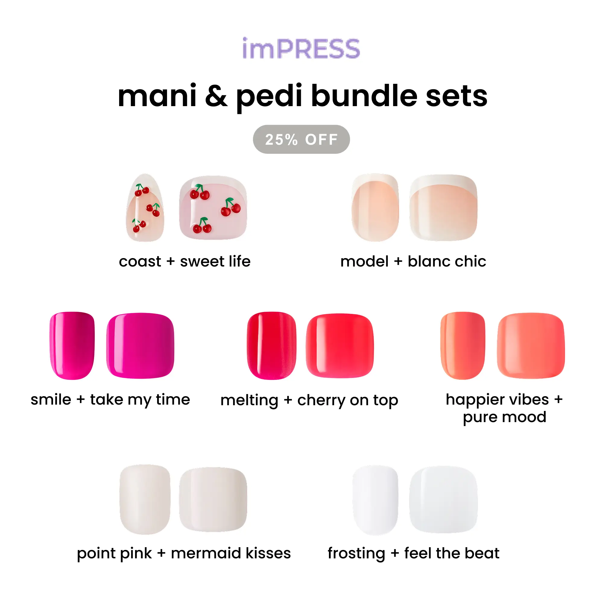 imPRESS Press-On Nails Bundles - Mani & Pedi Sets