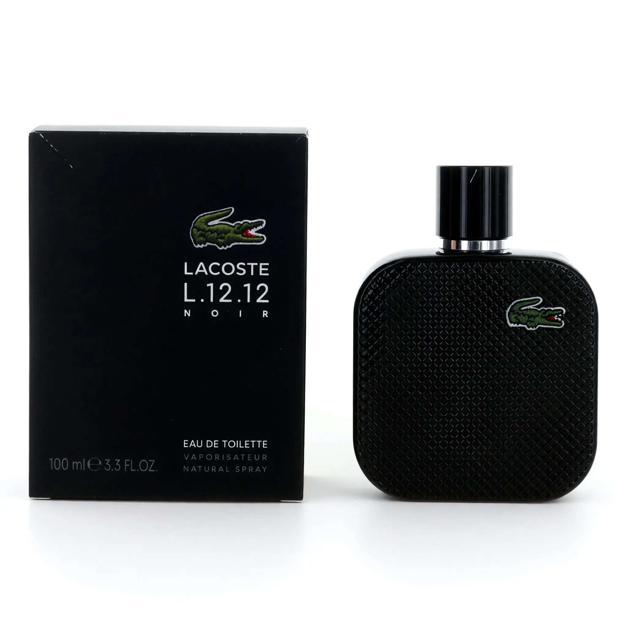 Lacose L. 12.12 Black Noir by Lacoste, 3.3 oz EDT Spray for Men, Watermelon, Lavender, 3 To 3.9 Fl Oz, Chocolate Scent Men's Fragrance, Chocolate Scented Men's Fragrance