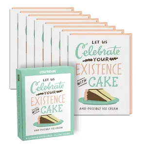 Celebrate With Cake Birthday Cards (Box of 8 Birthday Cards With Envelopes)